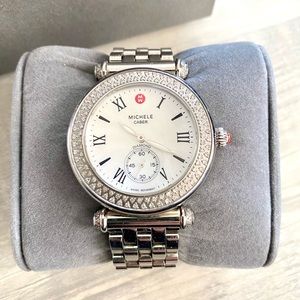 Michele diamonds & mother of pearl ladies Caber watch